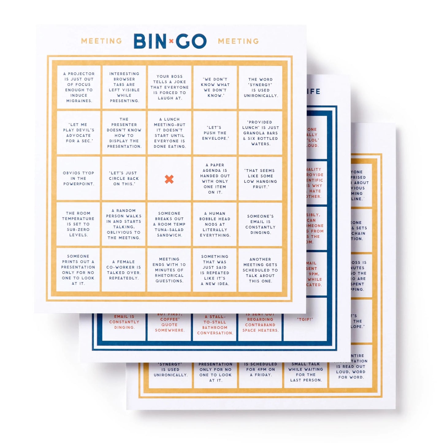 Bin-go To A Dumb Meeting Bingo Book game