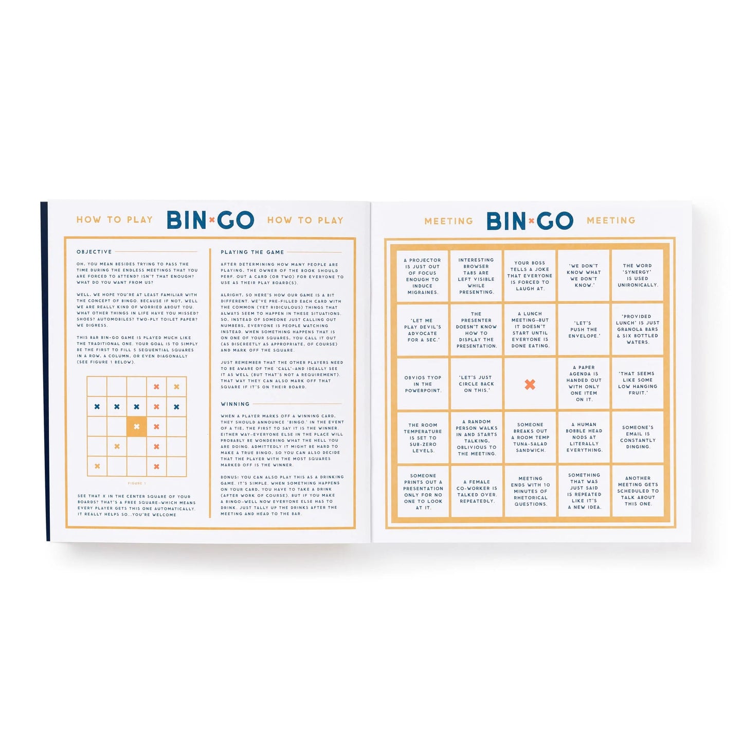Bin-go To A Dumb Meeting Bingo game Book