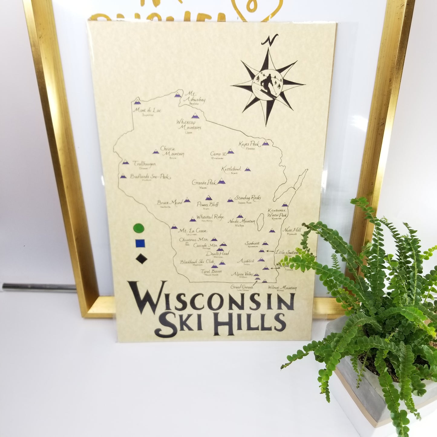 Wisconsin Ski Hills Map