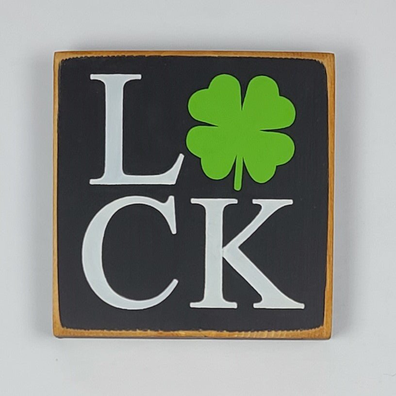 Luck Clover Wooden Sign - Mini