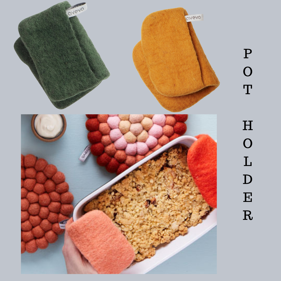 Felted Potholder 100% Wool