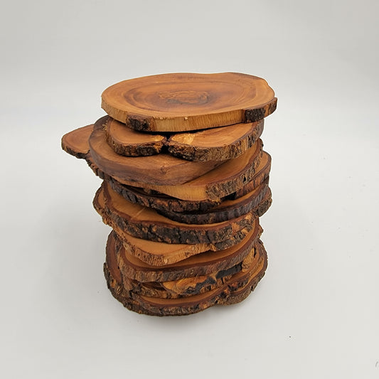 Rustic Olive Wood Coasters handmade