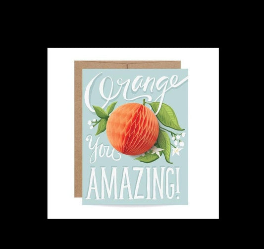 Orange Pop-up Greeting Card
