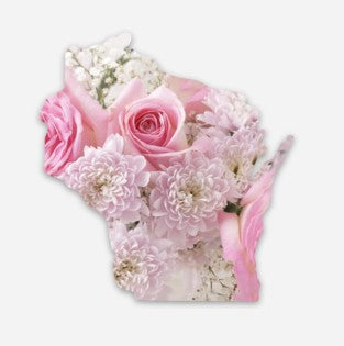 Wisconsin Flower Waterproof Sticker