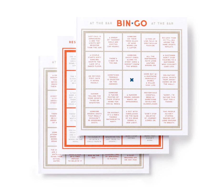 Bin-Go Get Some Drinks Bingo Book