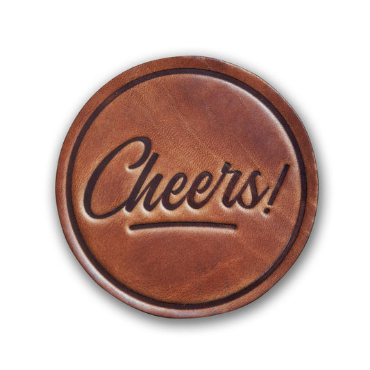 cheers leather coasters