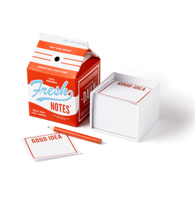 Fresh Ideas Milk Carton Note Pad Gift Set