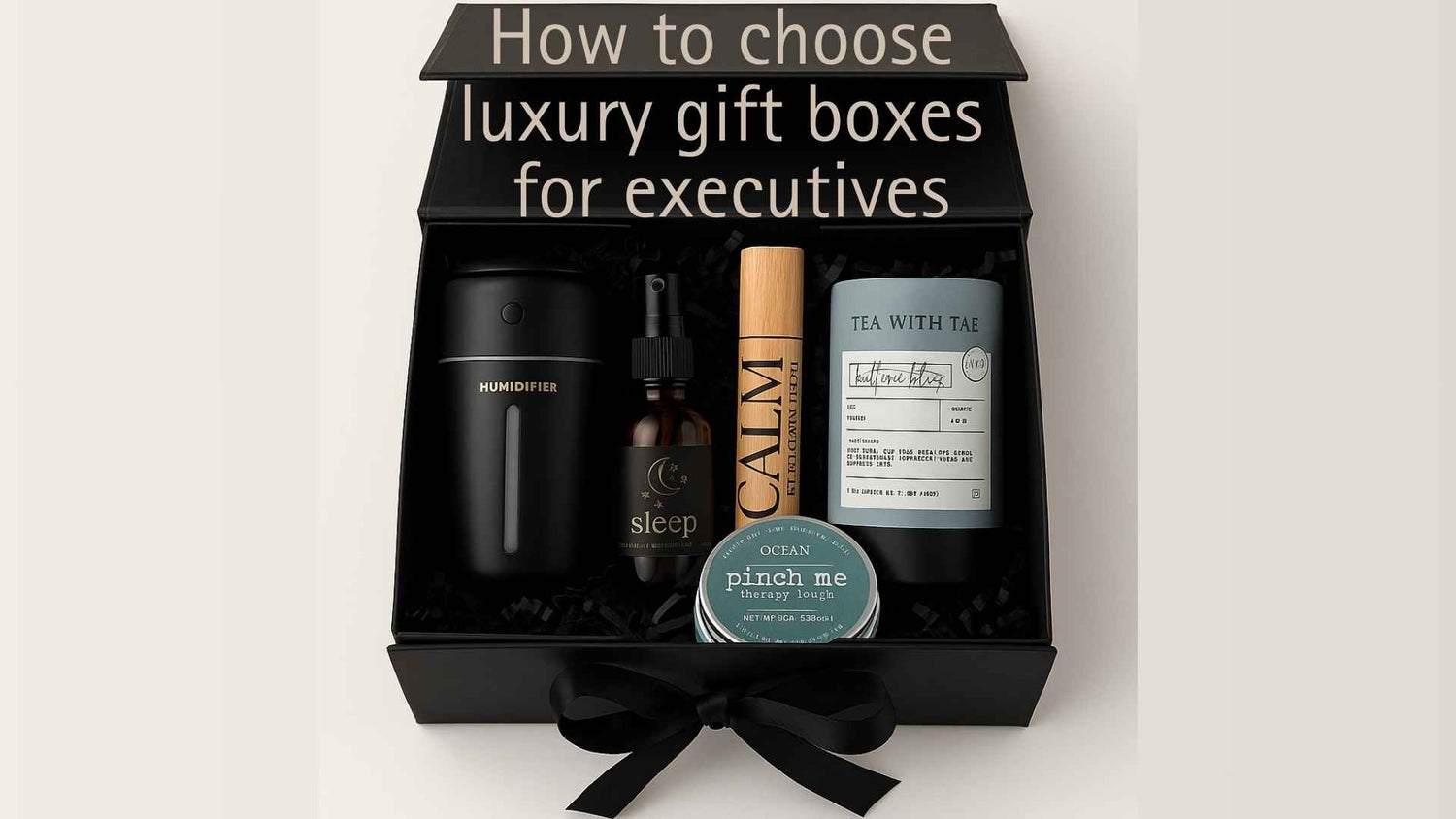 Luxury executive gift box with wellness items