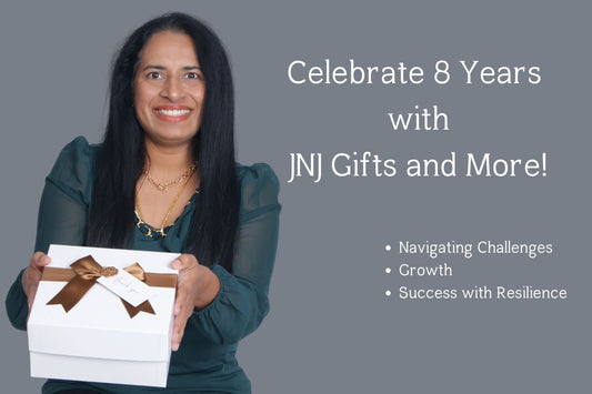 celebrate 8 years in business JNJ Gifts and More