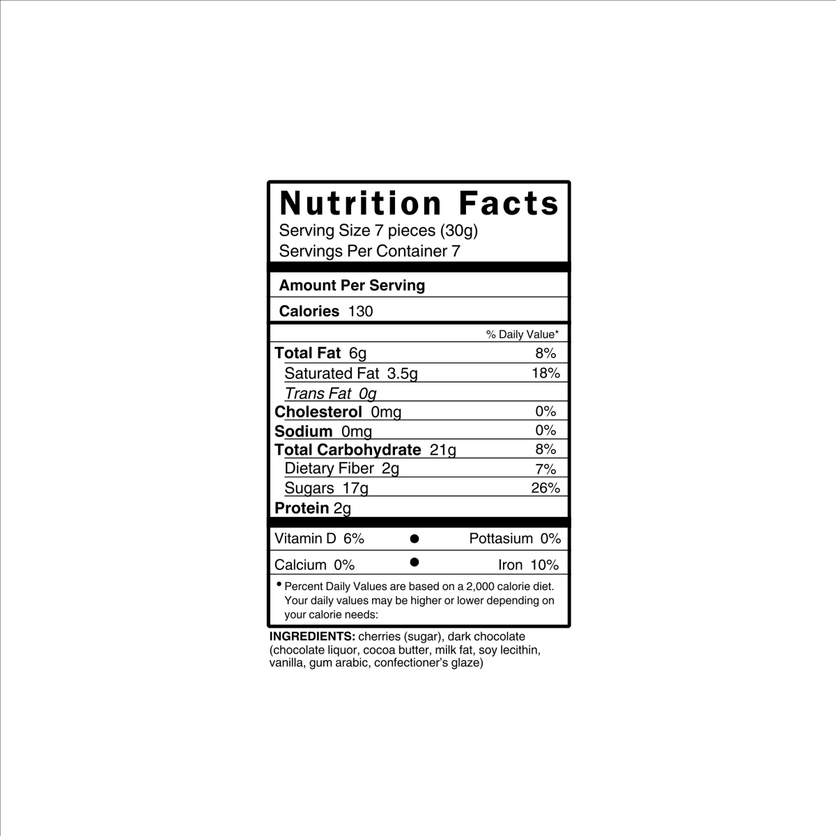 Door County Montmorency cherries dipped in creamy milk chocolate