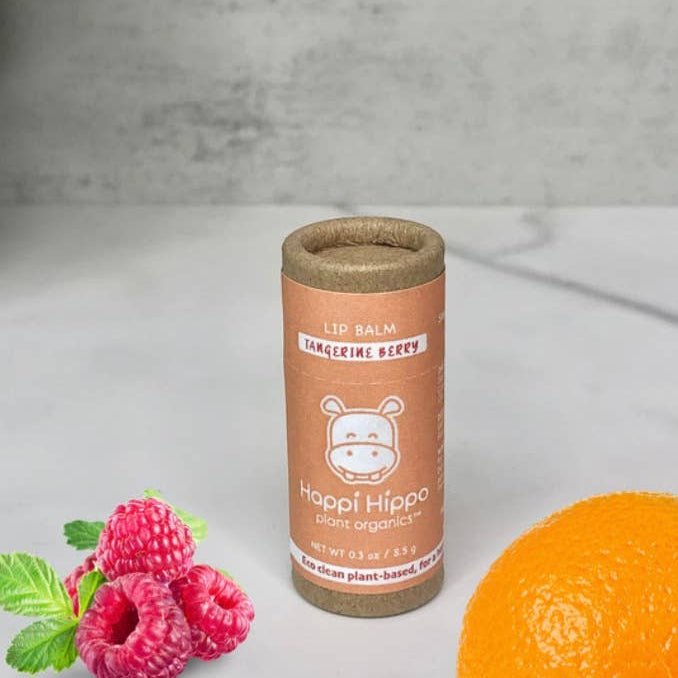 Tangerine Berry Eco Friendly Vegan Lip Balm, perfect for gifts for her and curated gift boxes (front view)