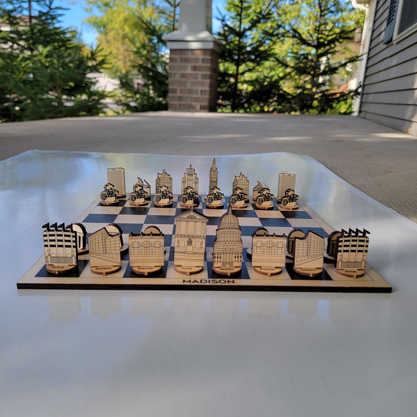 Skylines Chess Set: Madison & Milwaukee Edition