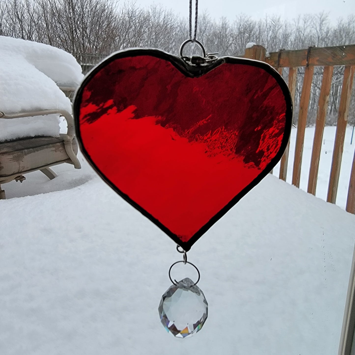 Red Stained Glass Heart