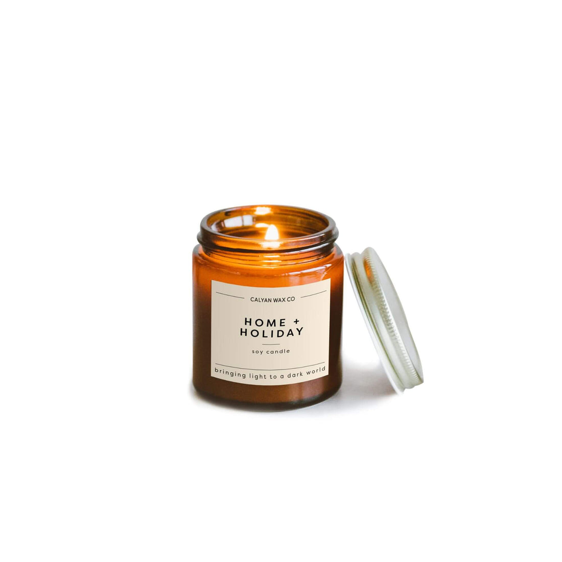 Home/Holiday - Mini Amber Jar Soy Candle — hand-poured scented candle, perfect for holiday gifts