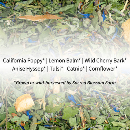 Dream Herbal Tea - Sacred Blossom Farm — loose leaf gourmet tea..., perfect for gift boxes (styled in a curated gift box)