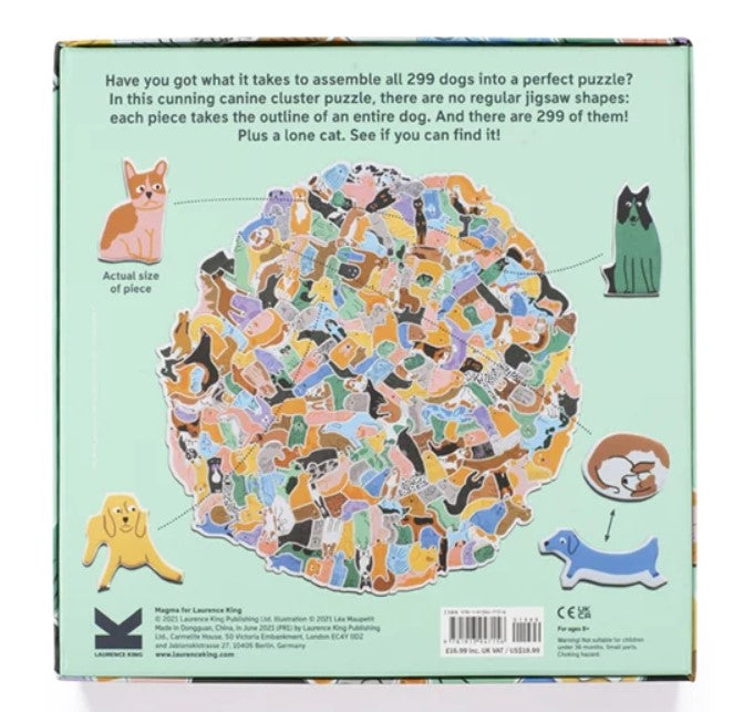 299 Dogs and A Cat - 300 Piece A Canine Cluster Puzzle for fun