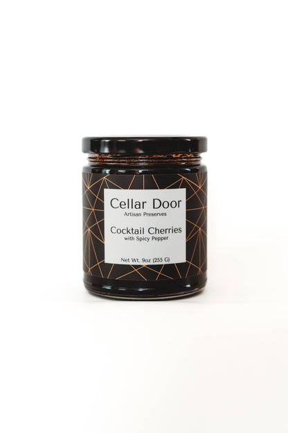 Cocktail Cherries with Spicy Pepper, perfect for gourmet gift boxes and curated gift boxes (styled in a curated gift box)