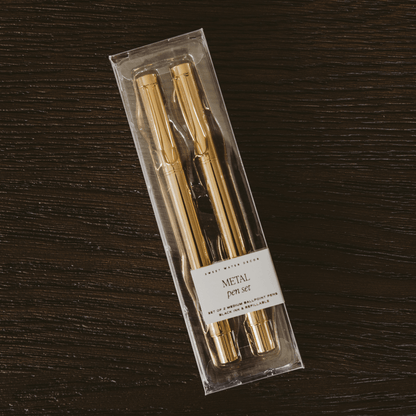 Gold Metal Pen Set, perfect for curated gift boxes and Build a Box gifting