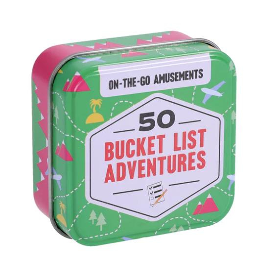 on the go amusements 50 bucket list adventures game tin