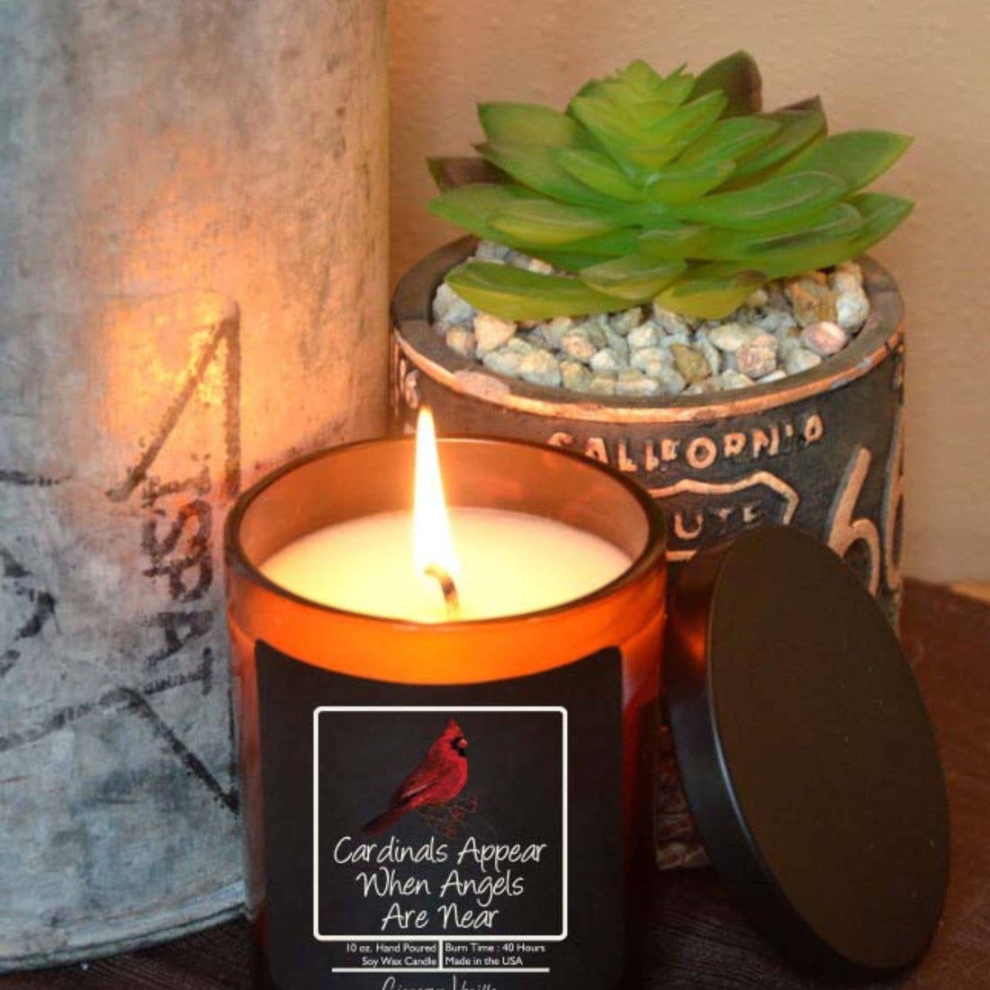 Cardinals Appear - Sympathy Soy Wax Candle — hand-poured scented candle, perfect for sympathy gifts
