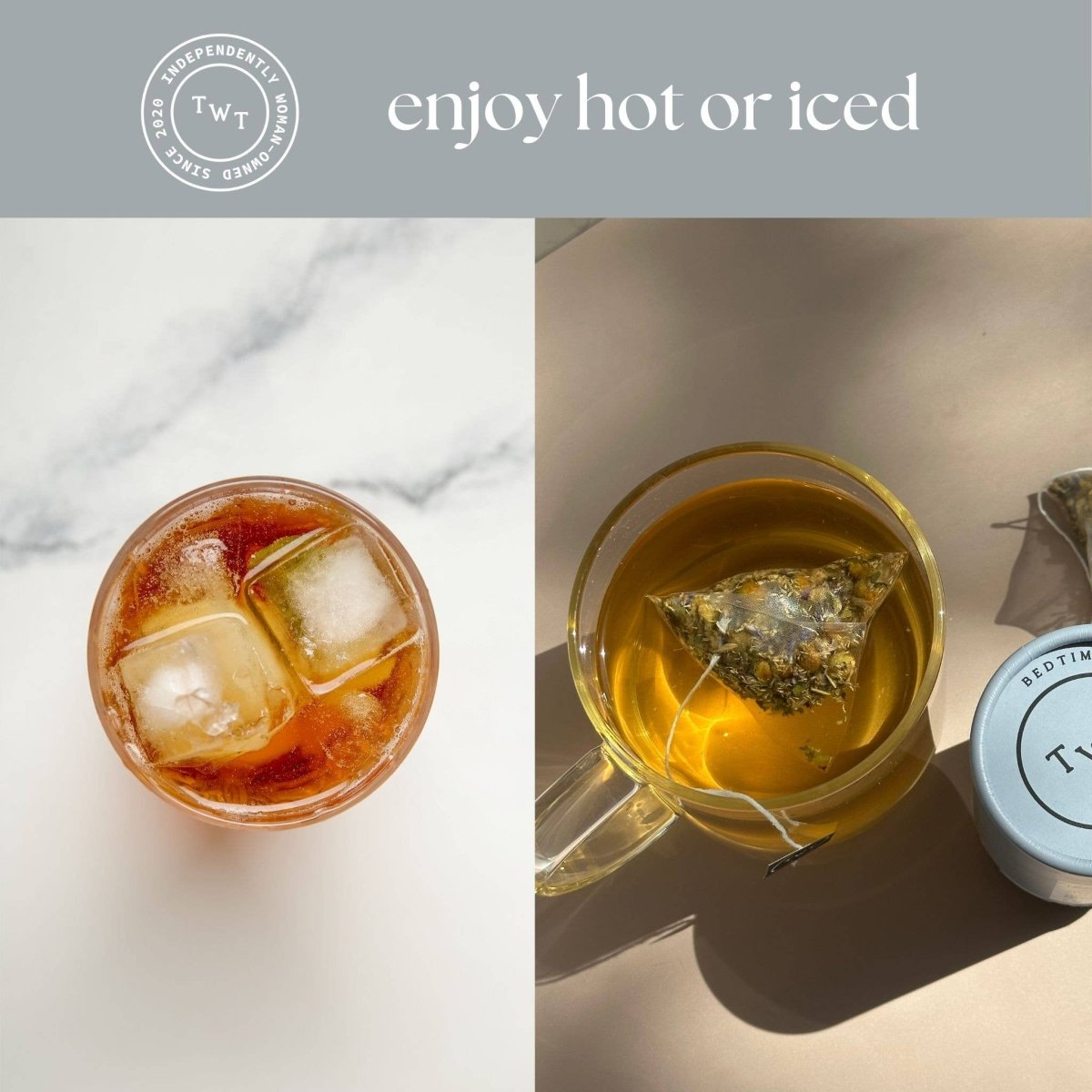 Nighttime Routine Sleep Tea — loose leaf gourmet tea, perfect for gourmet gift boxes (product close-up)