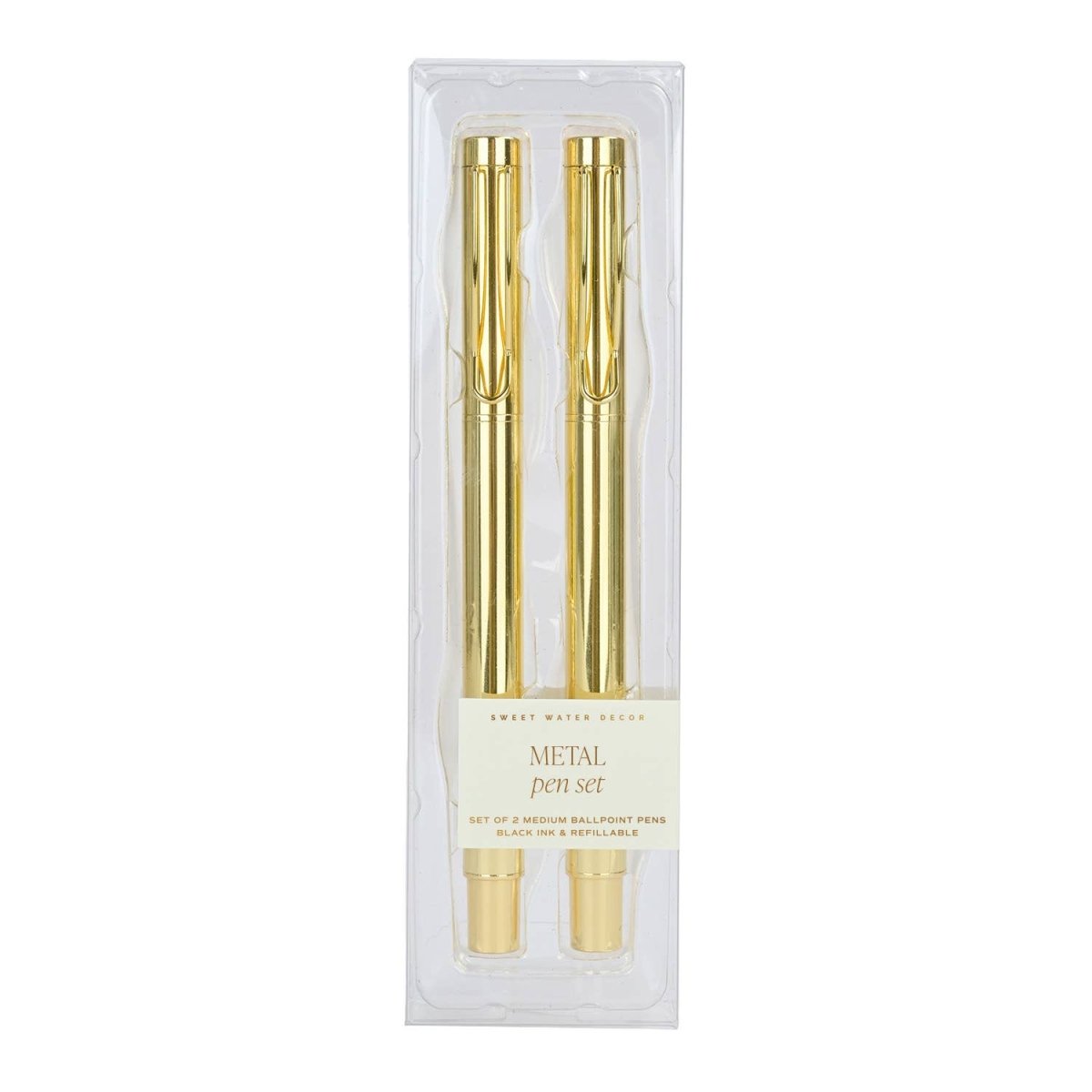 Gold Metal Pen Set - category:Home &amp; Decor - 