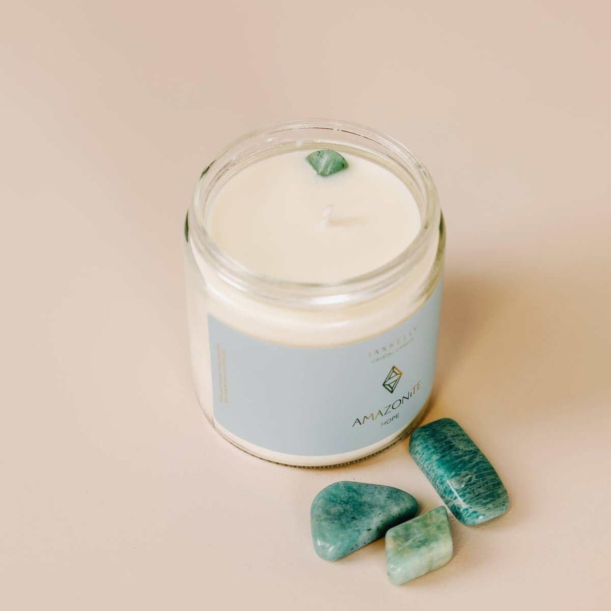 Crystal Candle - Amazonite - Hope - category:Home &amp; Decor - 