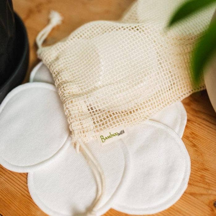 Reusable Bamboo Cotton Facial Rounds Set of 20