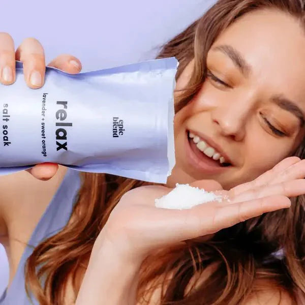 Relax Bath Salt Soak – Unwind &amp; Rejuvenate with Soothing Salts, perfect for gifts for her (lifestyle photo)