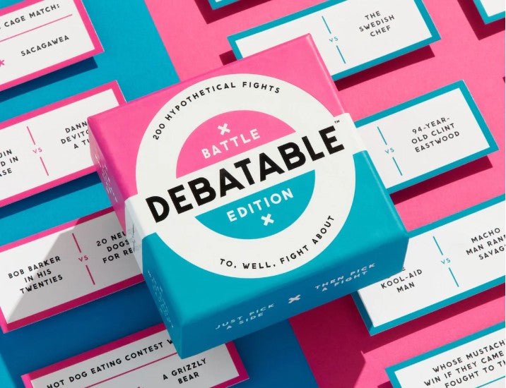 Debatable Card Game: Battle Edition, perfect for curated gift boxes and Build a Box gifting (front view)