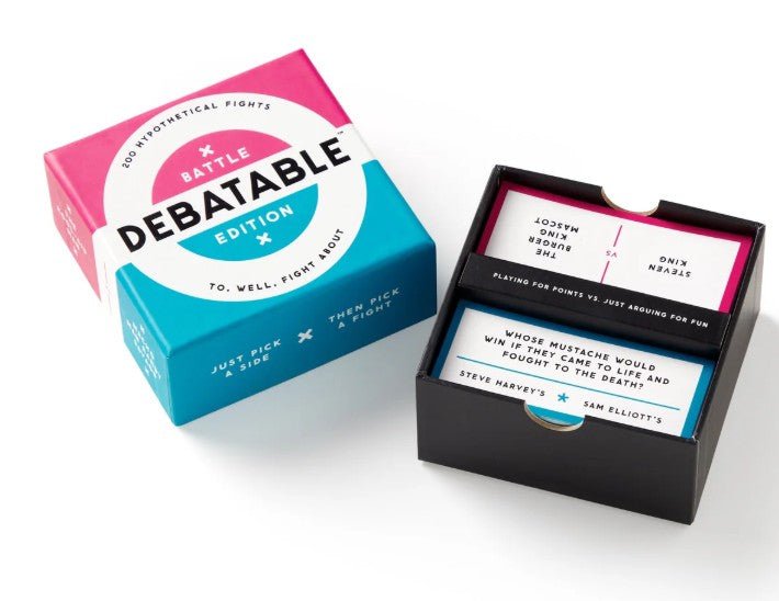 Debatable Card Game: Battle Edition, perfect for curated gift boxes and Build a Box gifting (styled in a curated gift box)