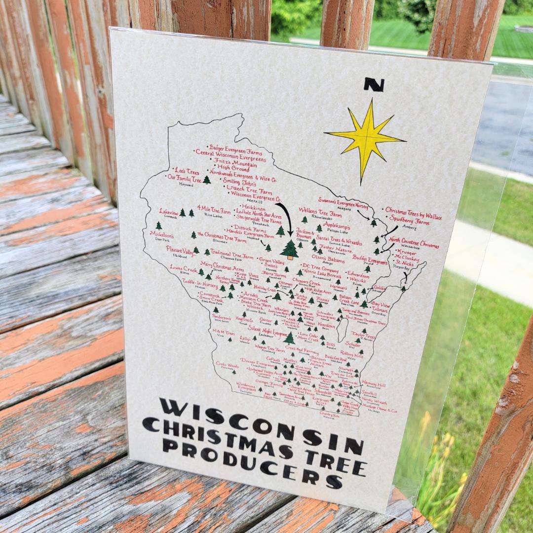 Wisconsin Christmas Tree Producers Map