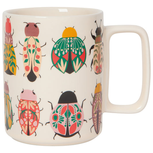 Whimsical Stoneware Insect Mug
