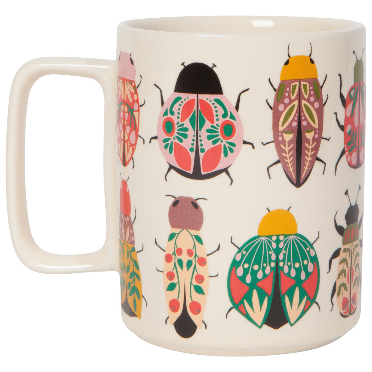 Whimsical Stoneware Insect Mug 14oz