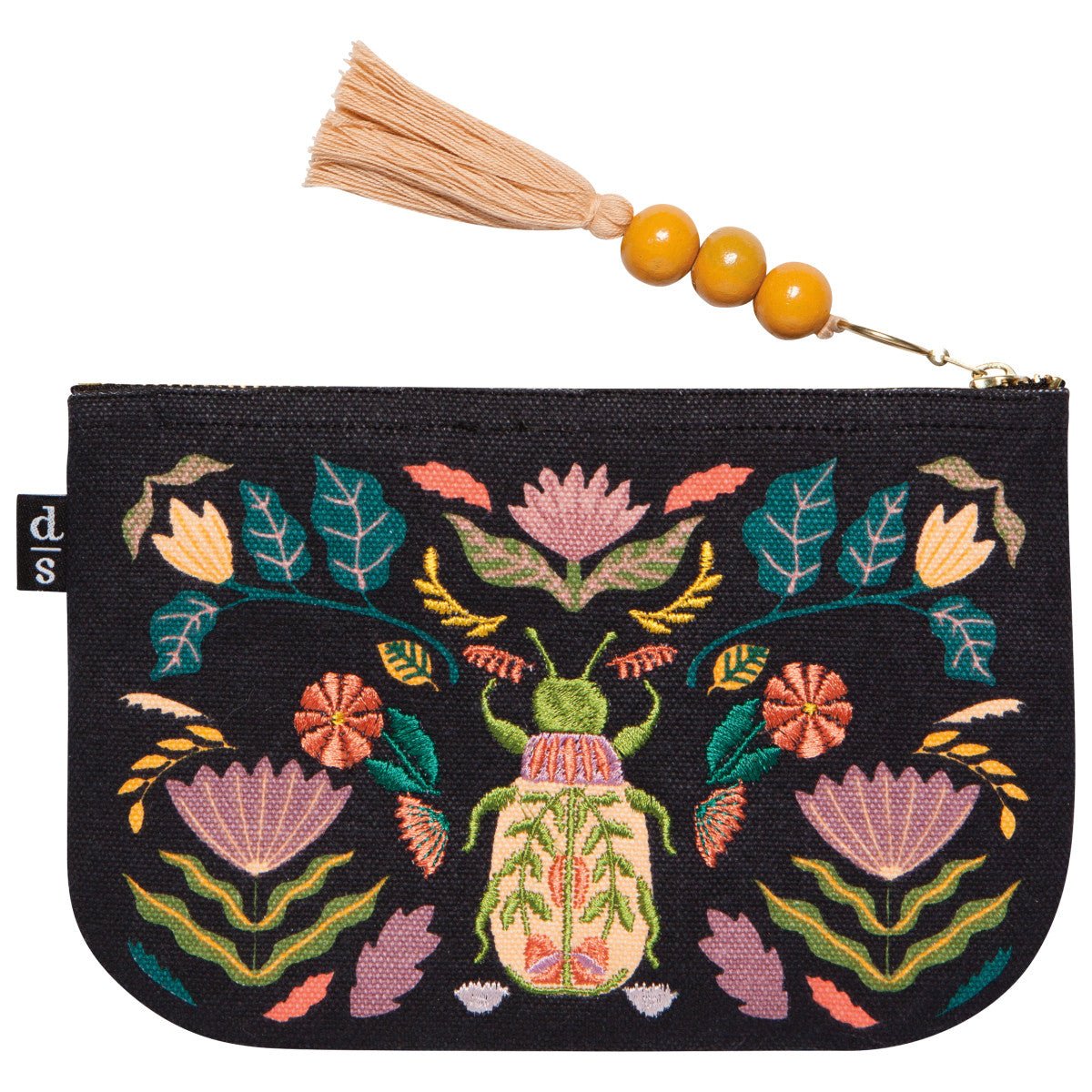 Zipper Pouch - Bugs, perfect for birthday gifts, gifts for her, and curated gift boxes (detail shot)