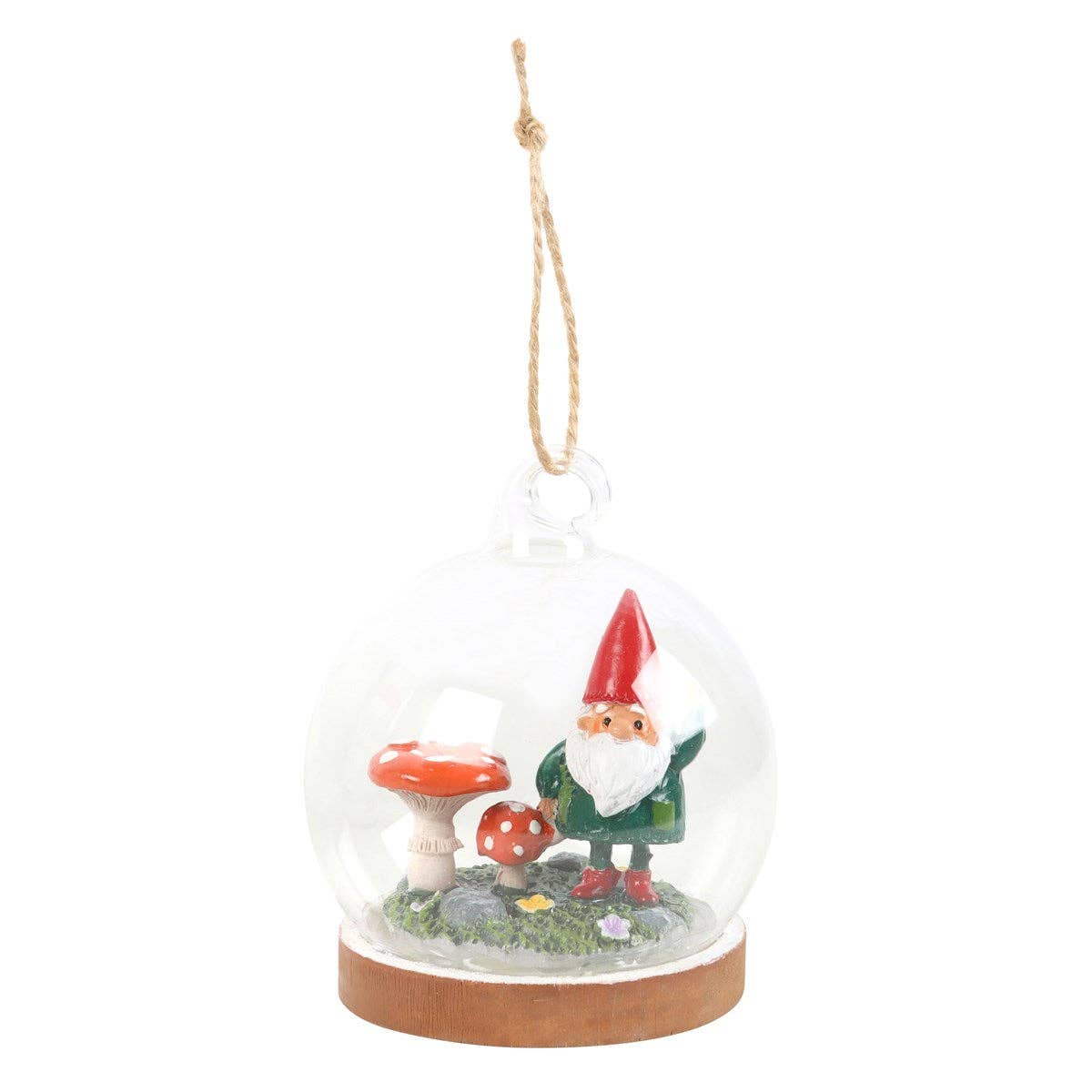 Gnome Glass Dome Ornament 2