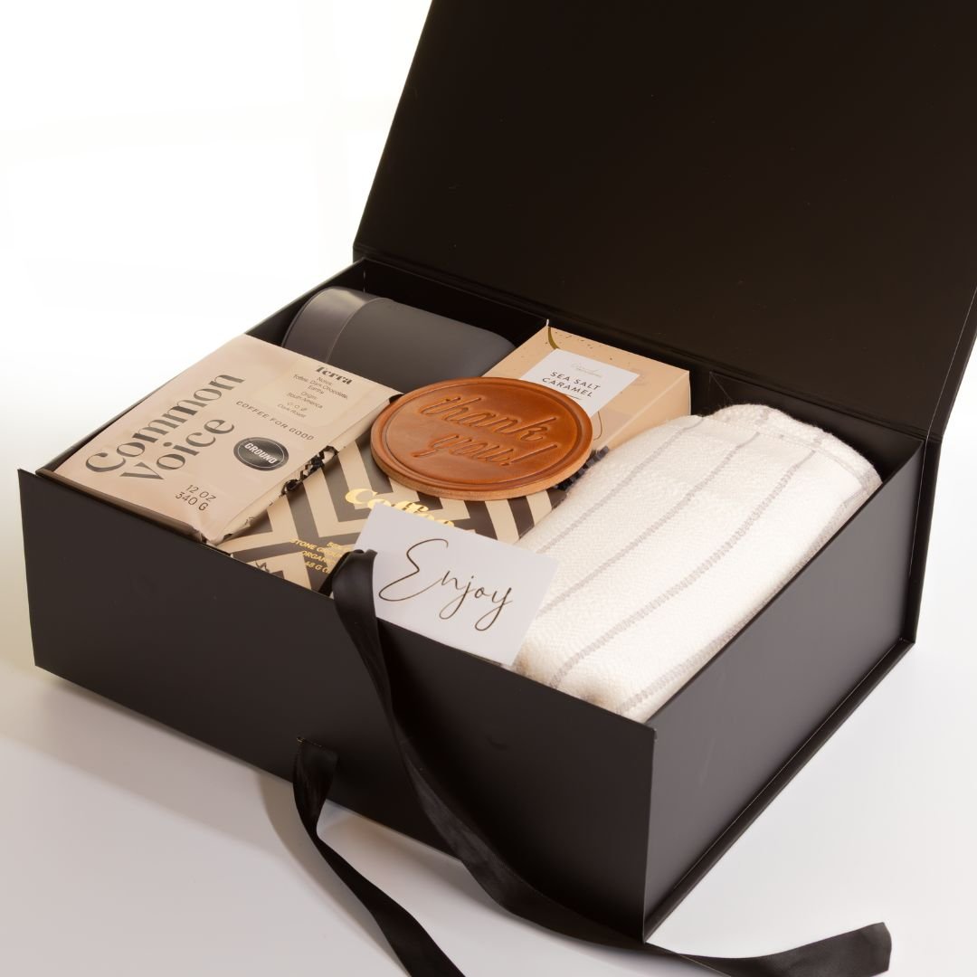 Gratitude &amp; Comfort in a Box as client gifts