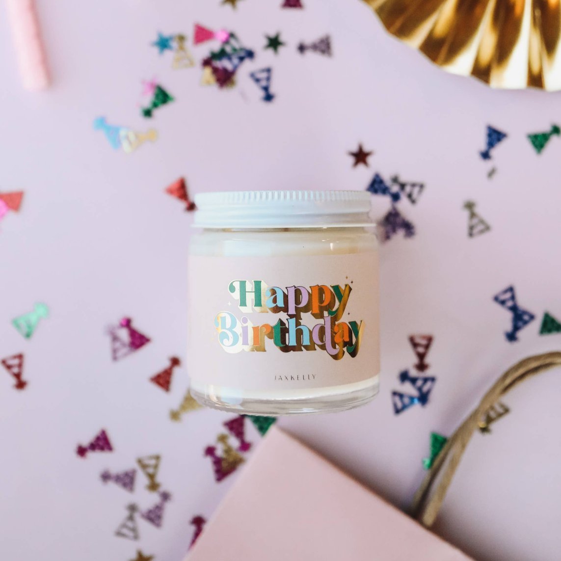Happy Birthday Celebration candle with buttercream and vanilla scent by JaxKelly