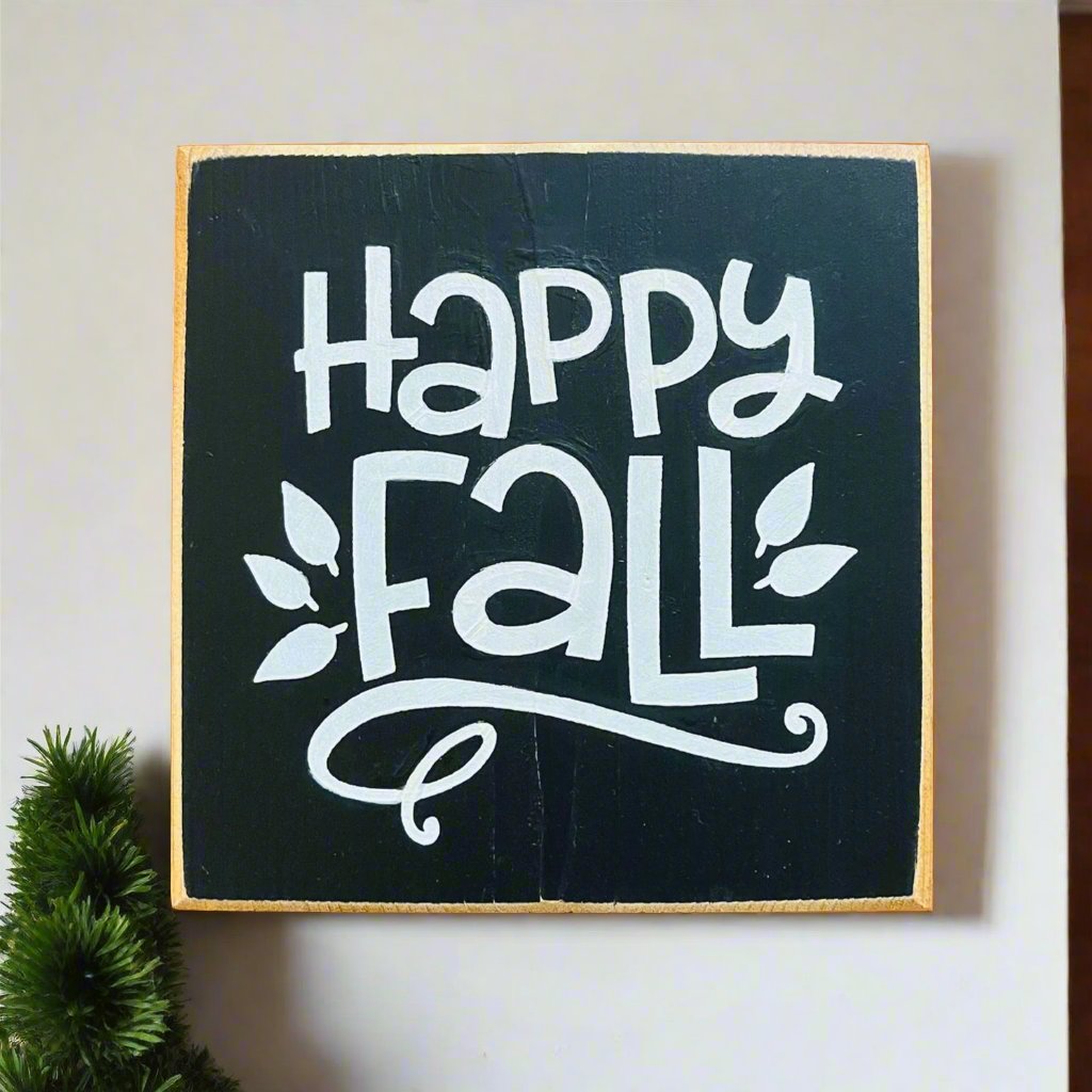 Happy fall wooden home decor