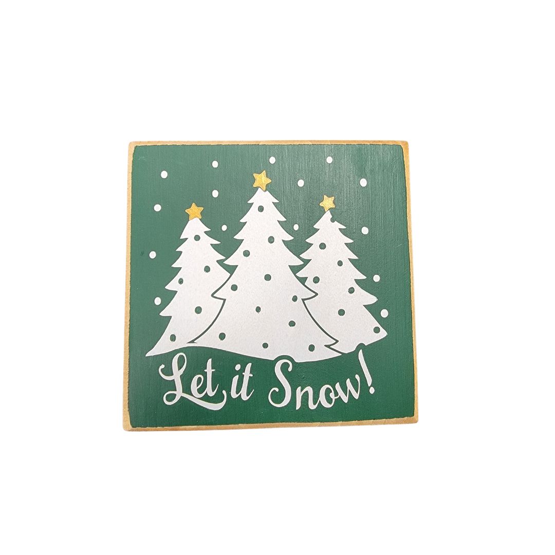 Let it Snow Mini Wooden Sign - Winter