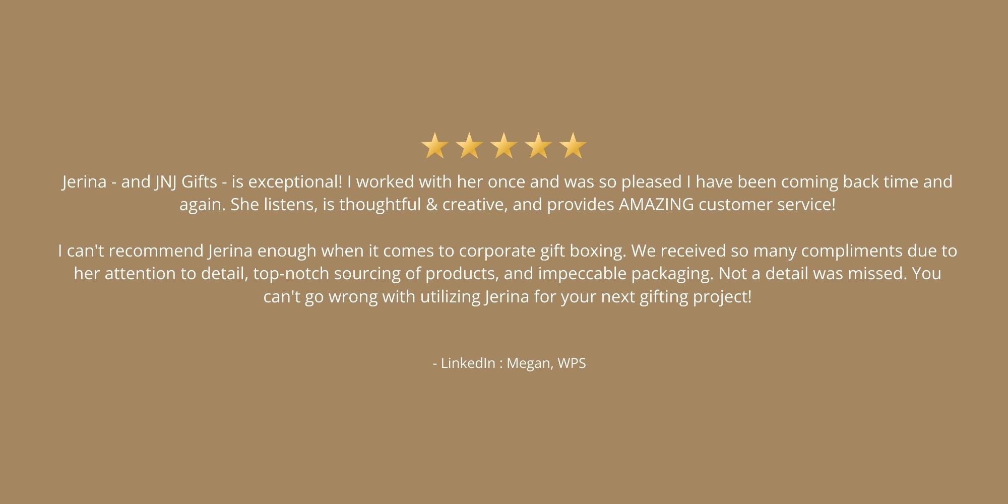 5 star review for JNJ Gifts and more