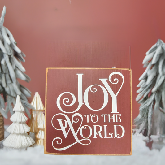 Mini Wooden Sign: "Joy to the World"