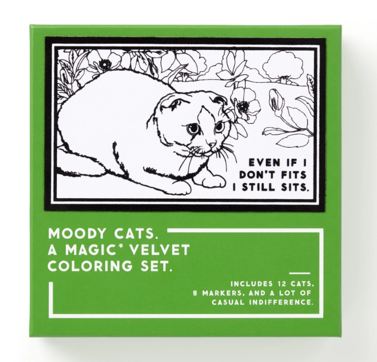 Moody Cats Magic Velvet Coloring Set