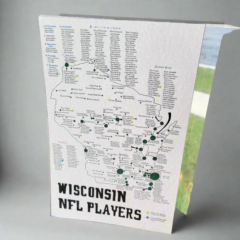 Wisconsin NFL players map