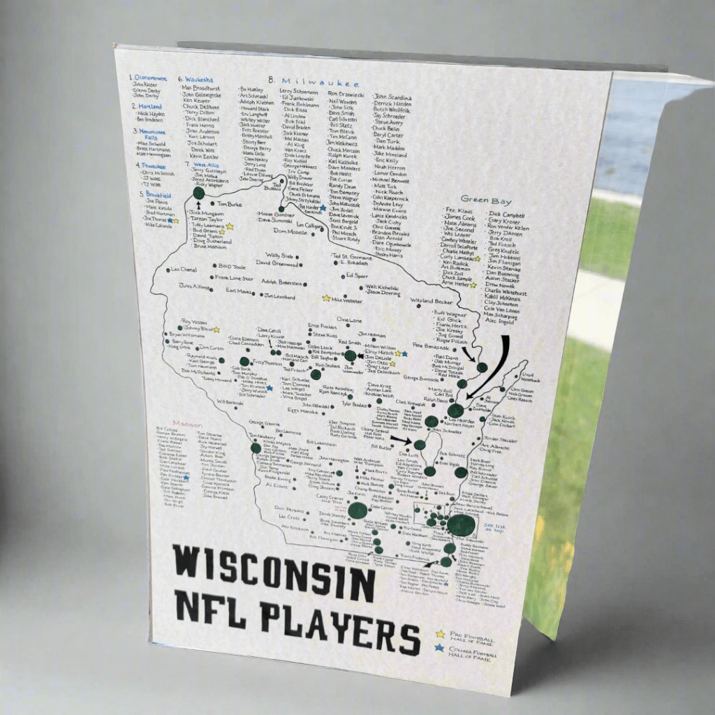 Wisconsin NFL Players Map