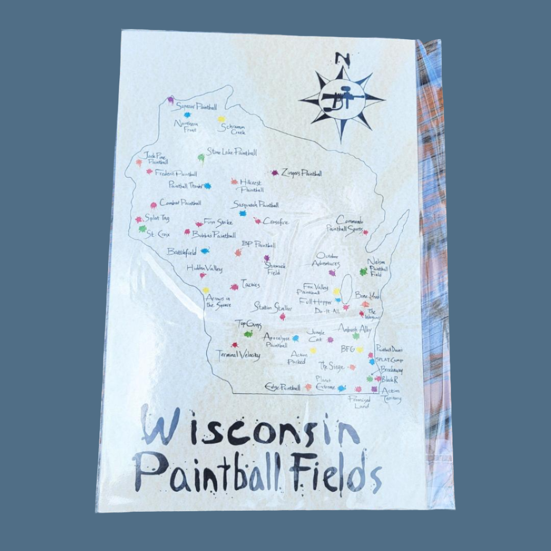 Wisconsin Paintball Fields Map