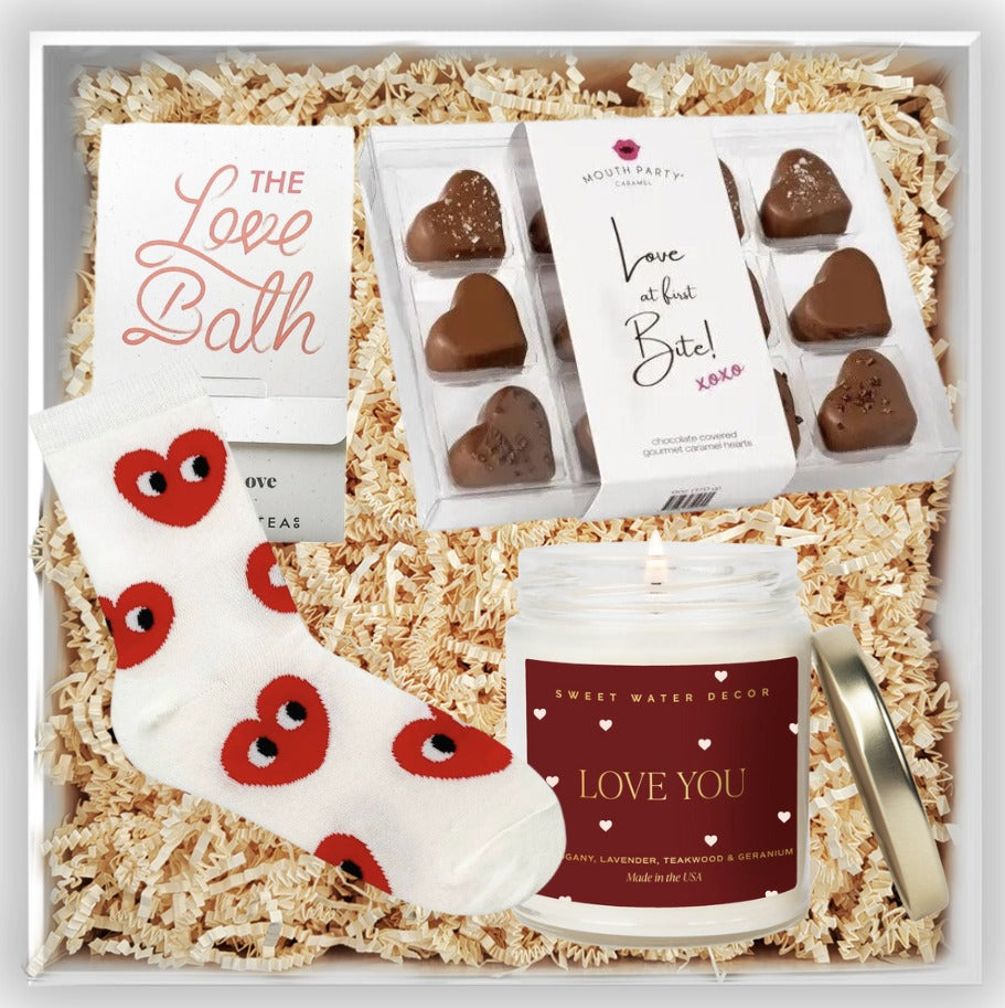 Sweet Embrace: Charming Gift Box with Handcrafted Delights