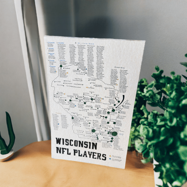 Wisconsin NFL Players Map