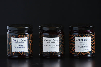 Cocktail Cherries with Spicy Pepper, perfect for gourmet gift boxes and curated gift boxes (product close-up)