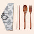 Coconut Utensil Cutlery Set with Storage Bag, perfect for curated gift boxes and Build a Box gifting